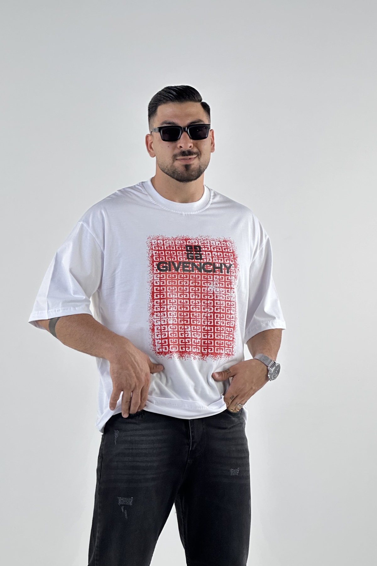 تیشرت چاپ GIVENCHY پنبه  (8143)