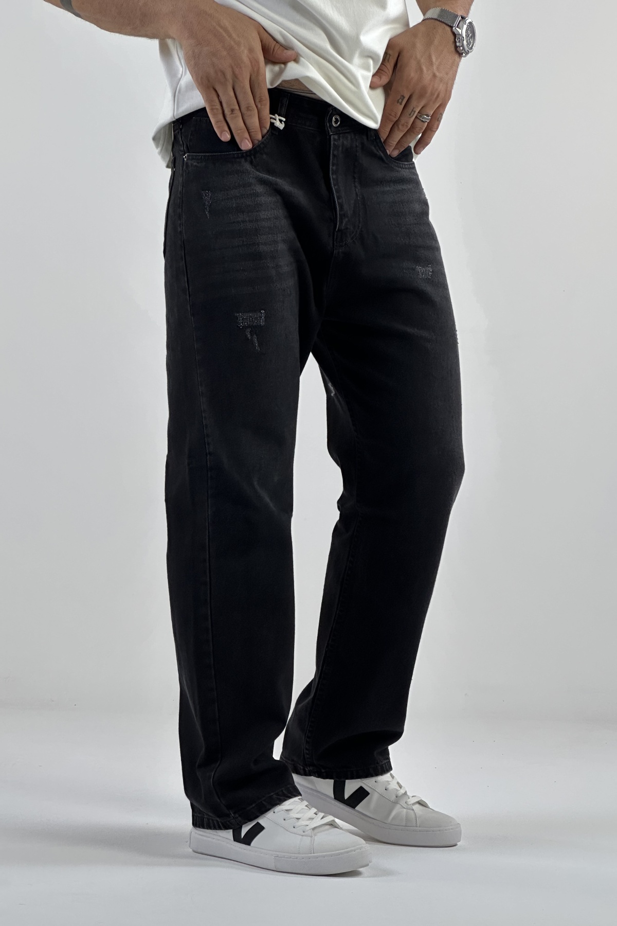 شلوار بگ ذغالی  (7580)