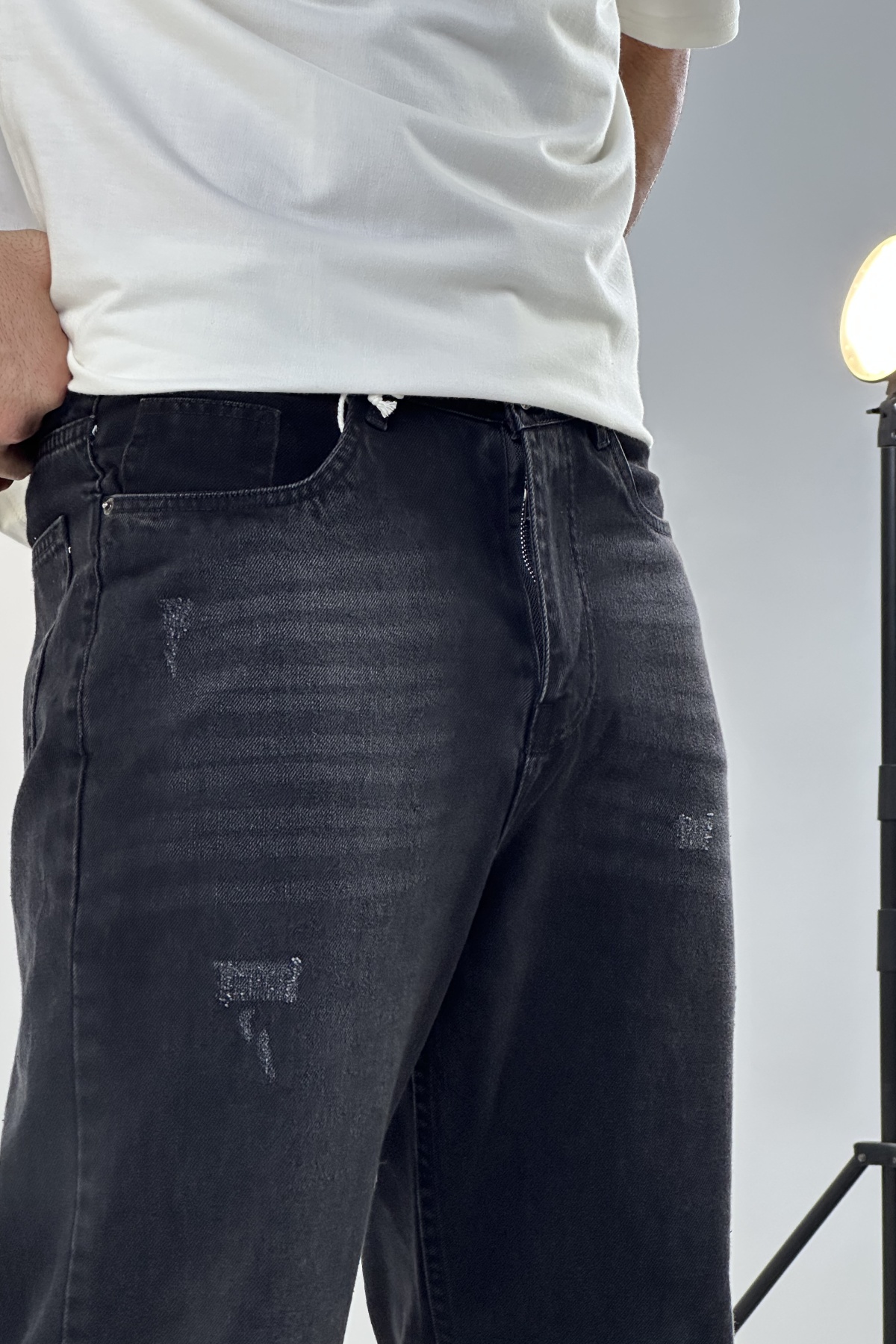 شلوار بگ ذغالی  (7580)