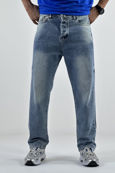 شلوار بگ آبی یخی  (7925)