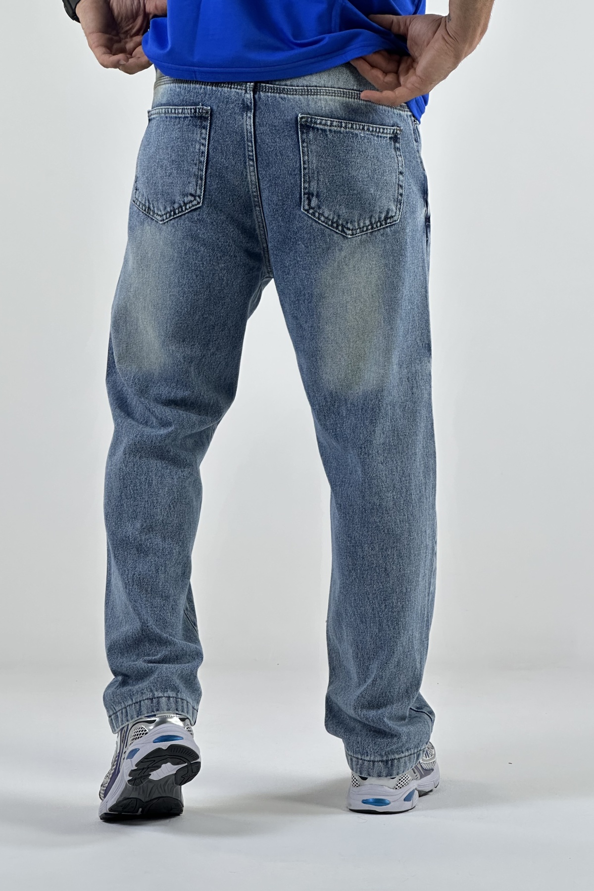 شلوار بگ آبی یخی  (7925)