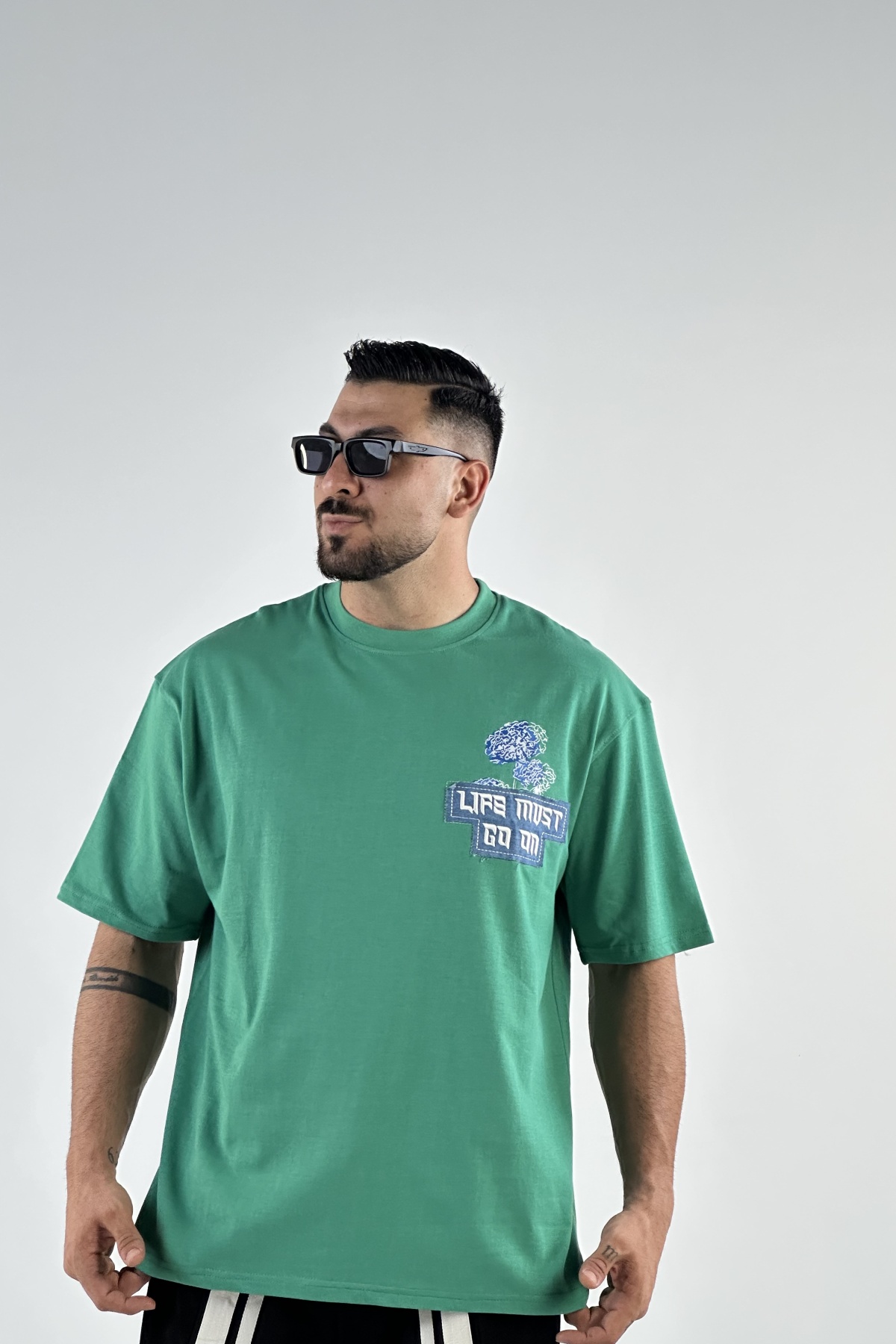 تیشرت چاپ و گلدوزی طرح چینی  (8170)