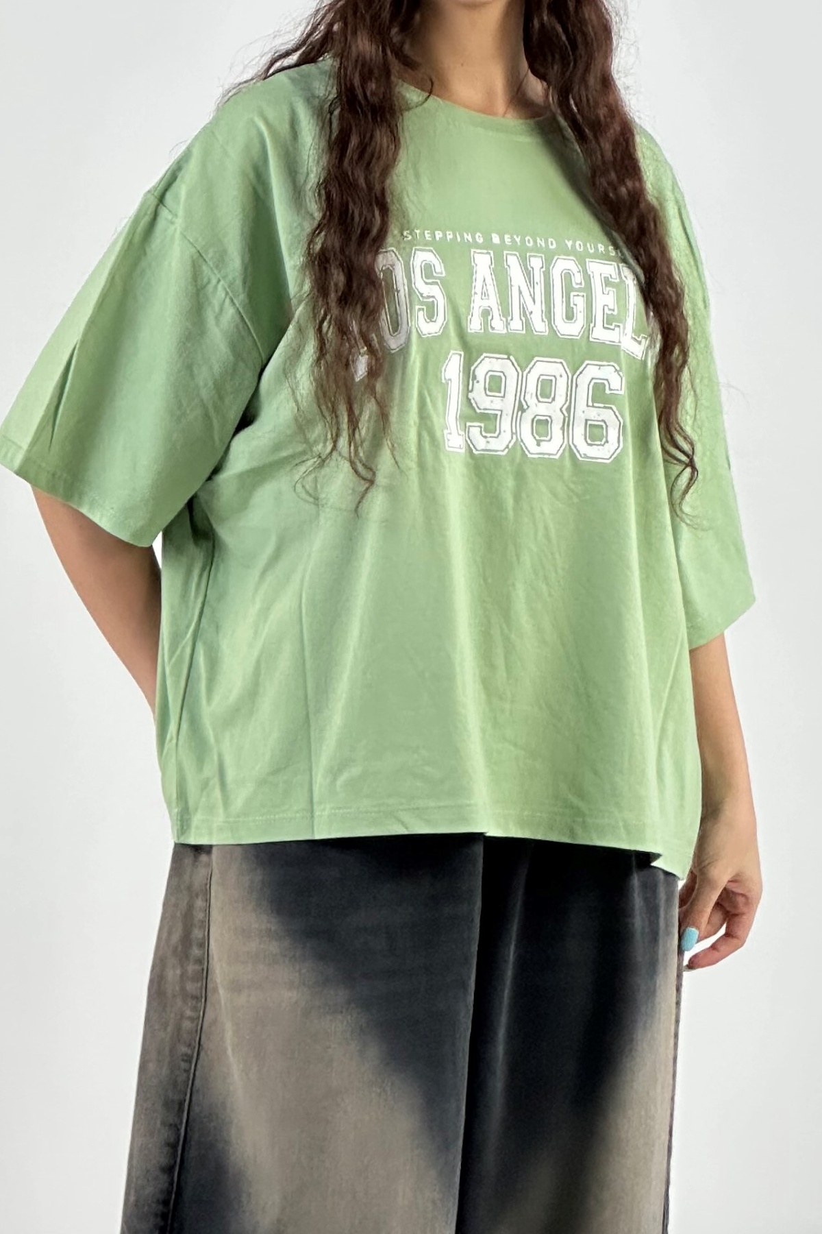 تیشرت چاپ LOS ANGELES 1986 پنبه  (8025)