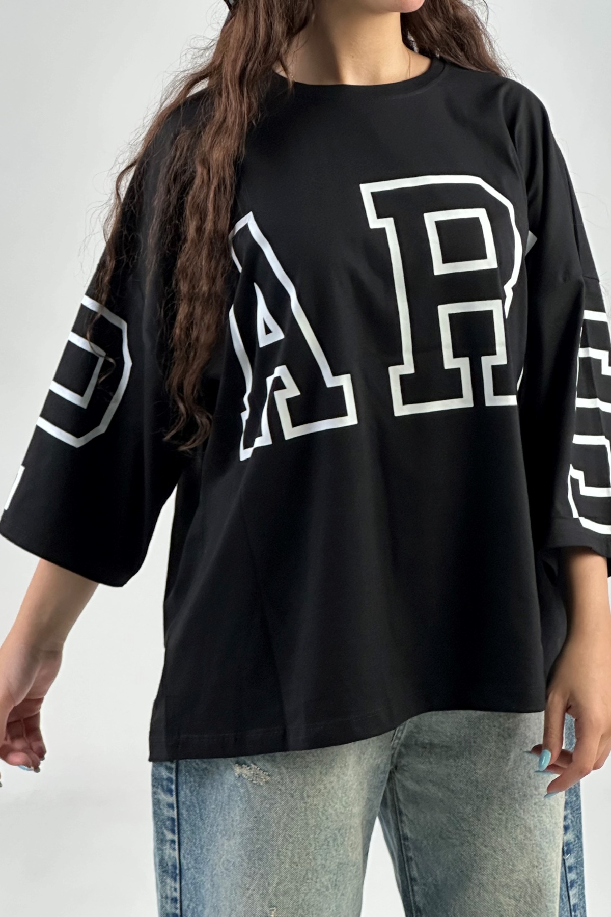 تیشرت باکسی PARIS پنبه (8022)