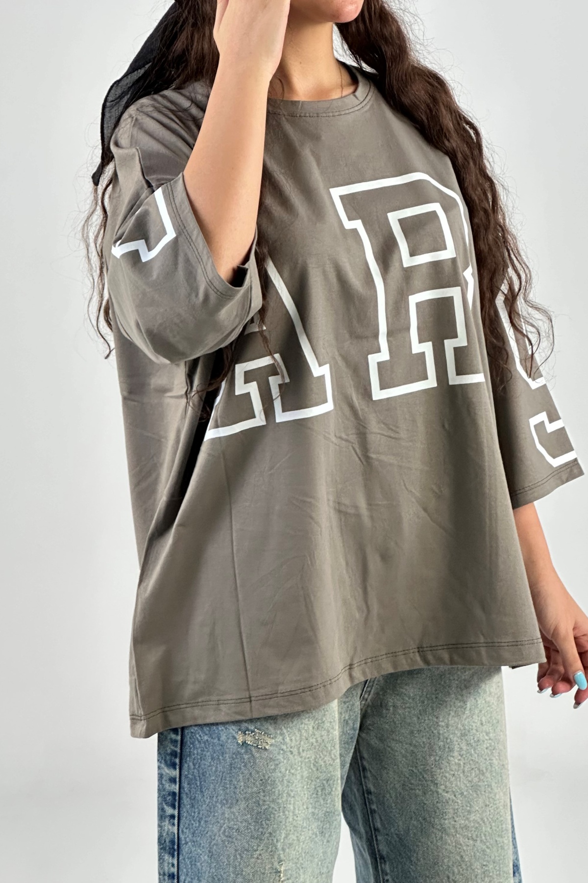 تیشرت باکسی PARIS پنبه (8022)