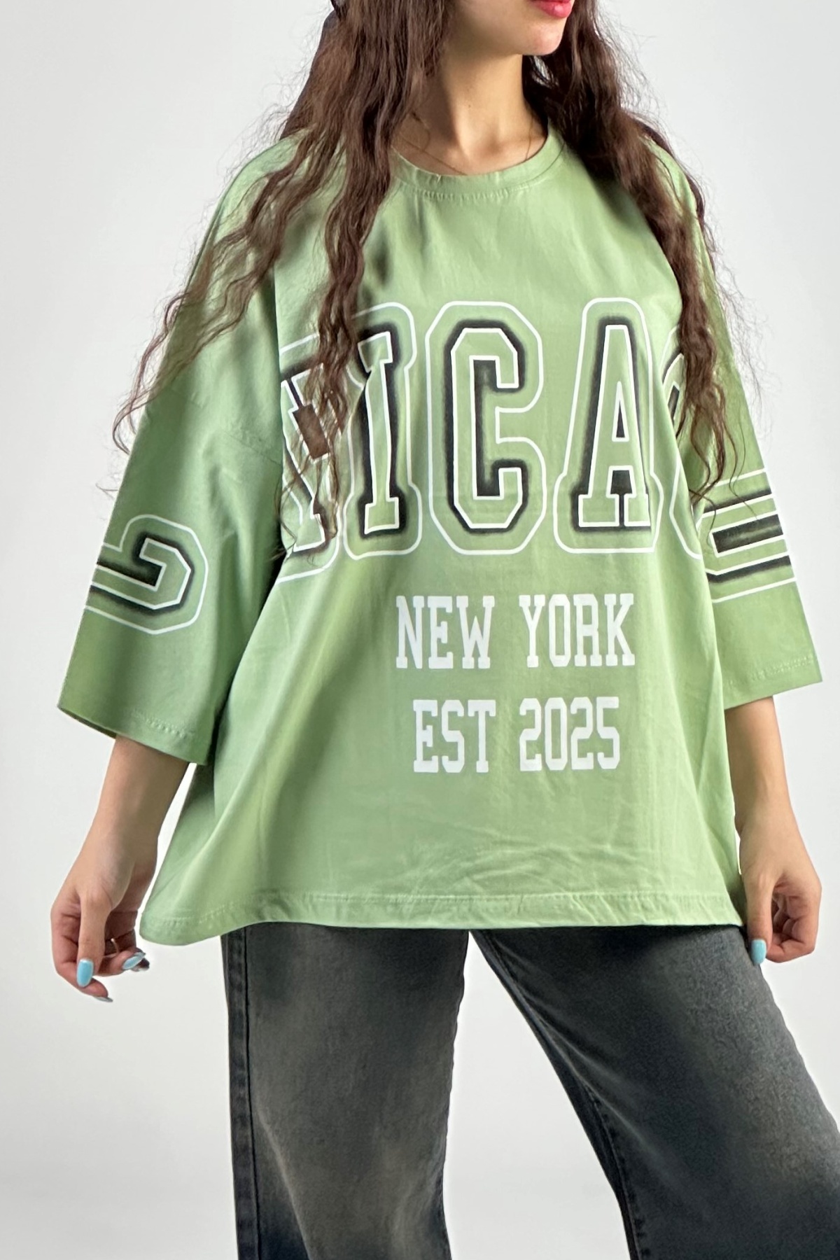 تیشرت چاپ CHICAGO پنبه (8022)