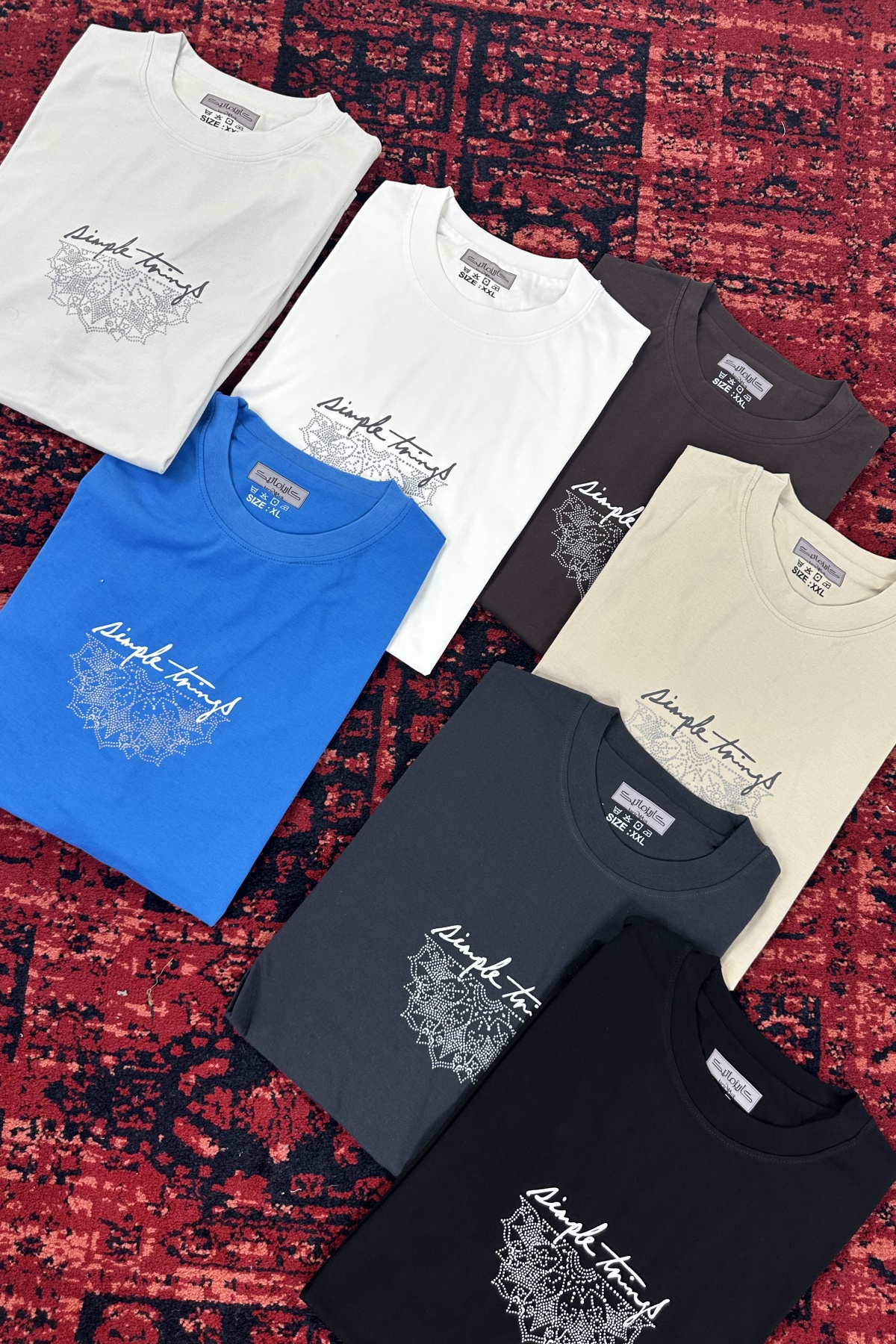 تیشرت کاریزماتیک چاپ simple things و گل (8180)