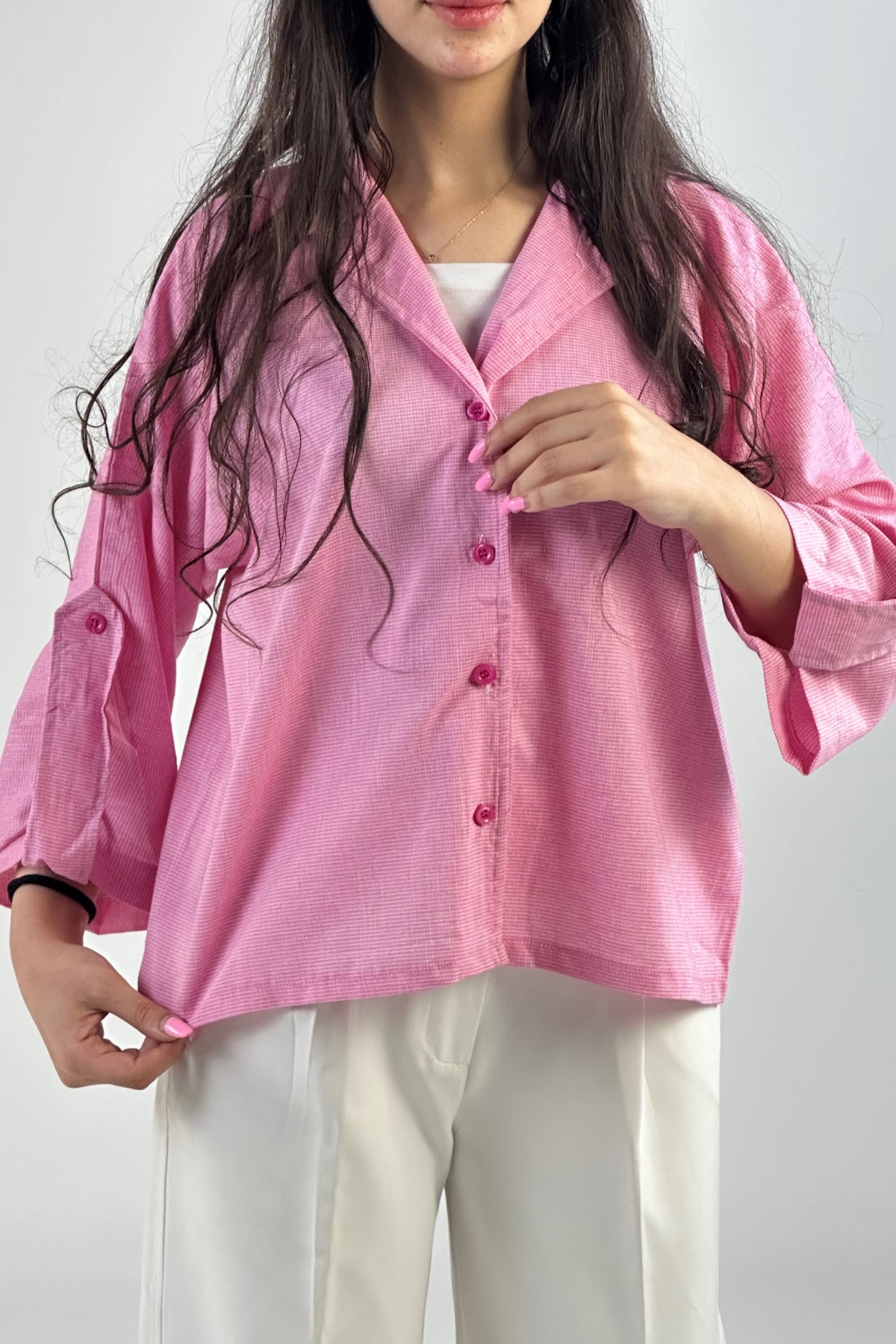 شومیز طرحدار مربعی  (7986)