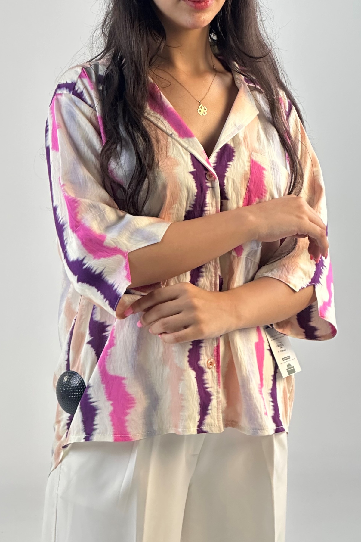 شومیز آبرنگی یقه انگلیسی (7990)