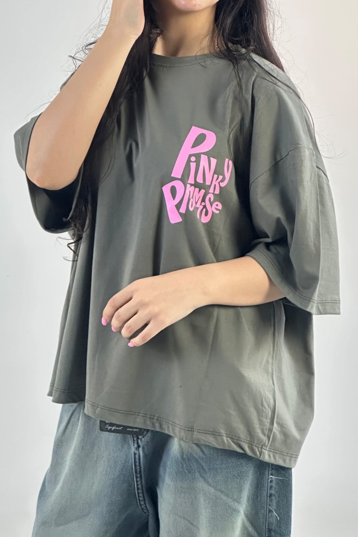 تیشرت چاپ PINKY پنبه (8024)