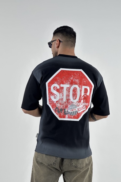 تیشرت چاپ STOP نخ پنبه   (8266)