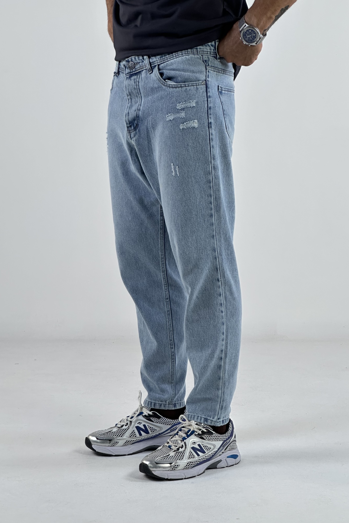 شلوار مام آبی روشن  (8302)