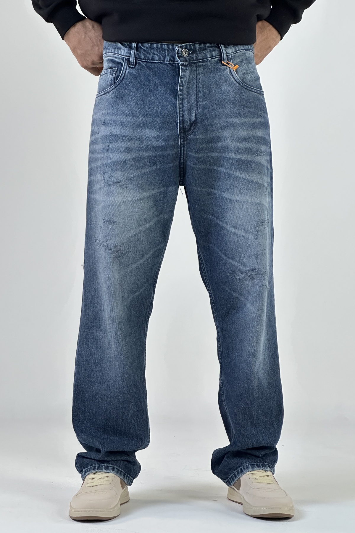 شلوار جین بگ آبی (8474)