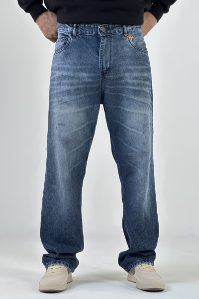 شلوار جین بگ آبی (8474)