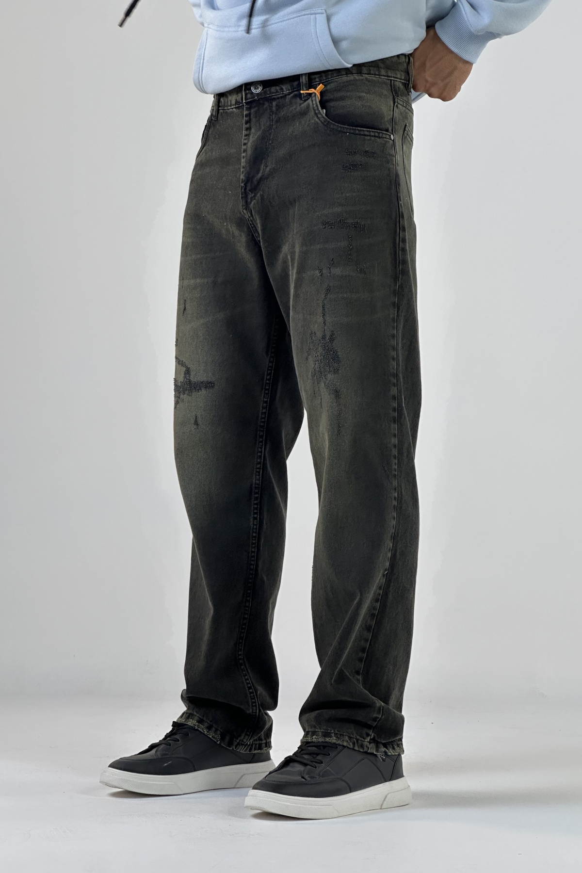 شلوار جین بگ سبز (8470)