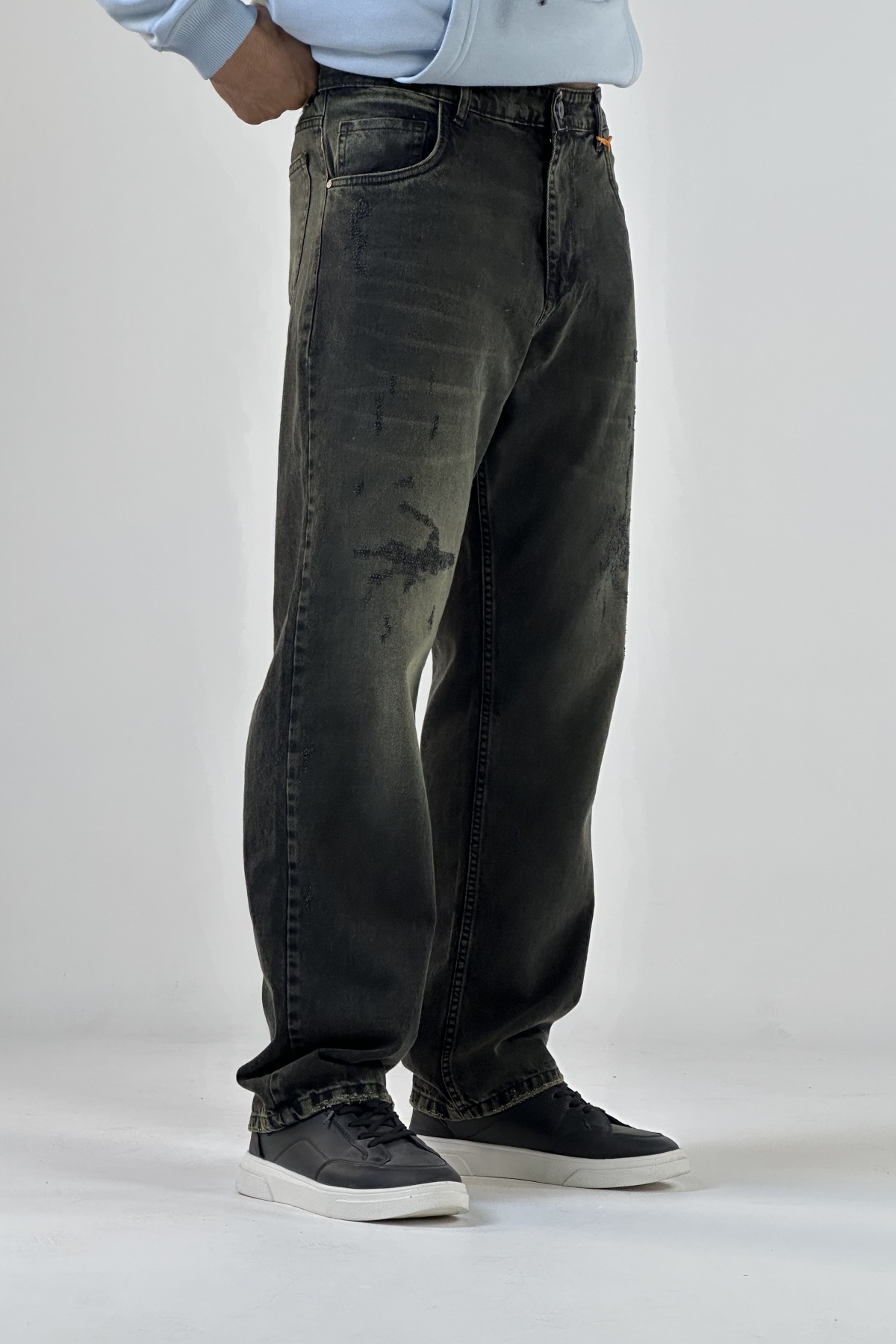 شلوار جین بگ سبز (8470)