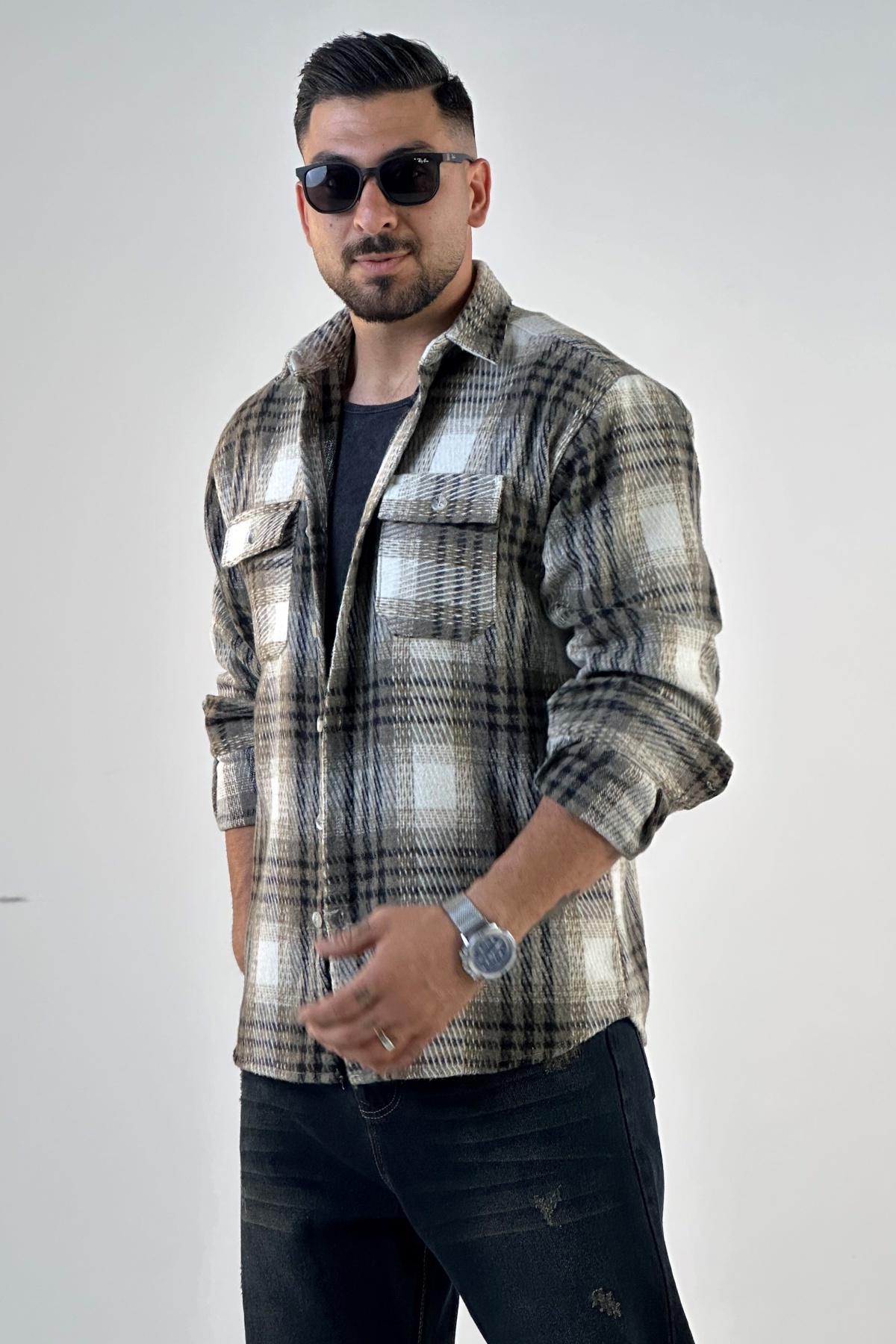 پیراهن پشمی کجراه (8520)