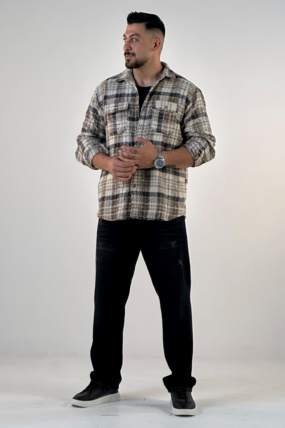 پیراهن پشمی کجراه (8520)