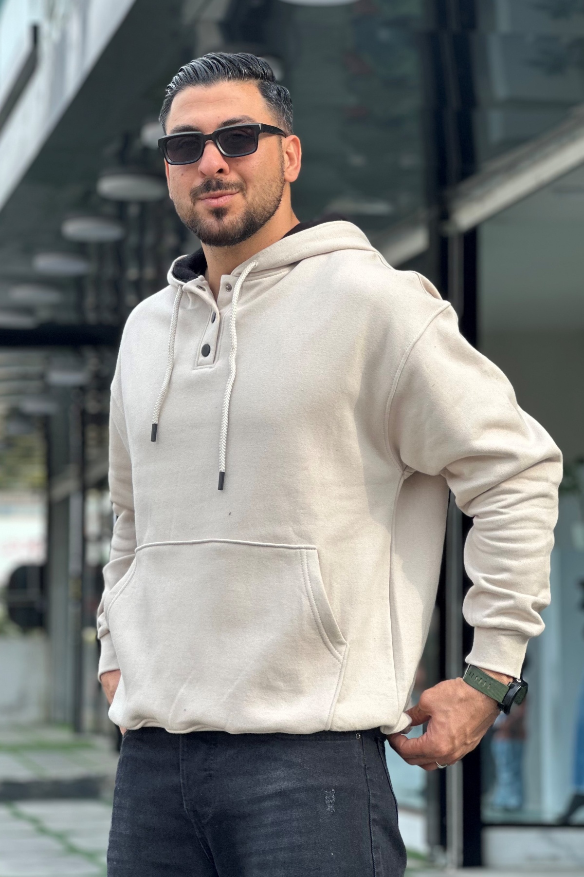 هودی دکمه دار  (8673)