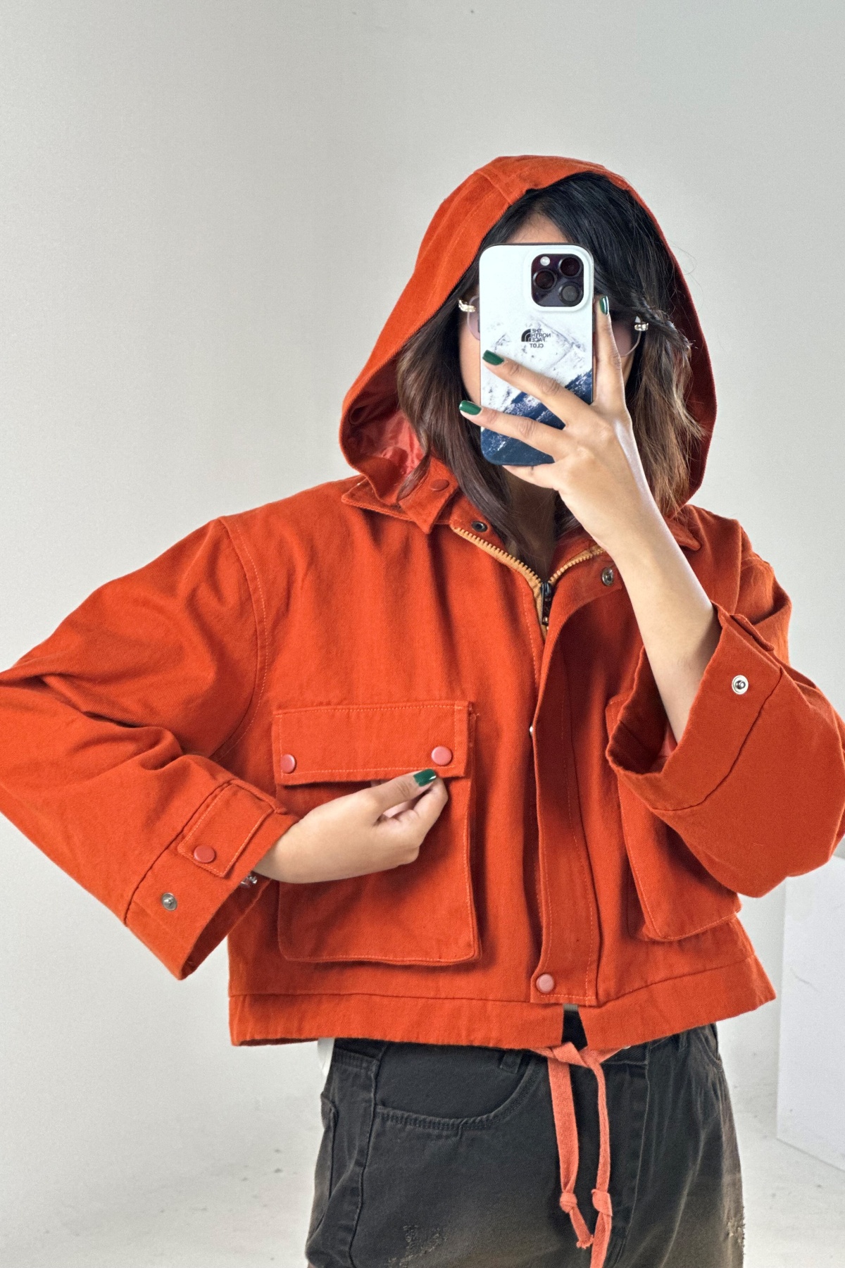 کت کتان کلاه آستردار (9337)