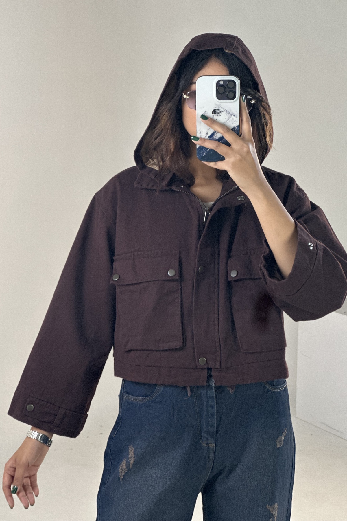 کت کتان کلاه آستردار (9337)