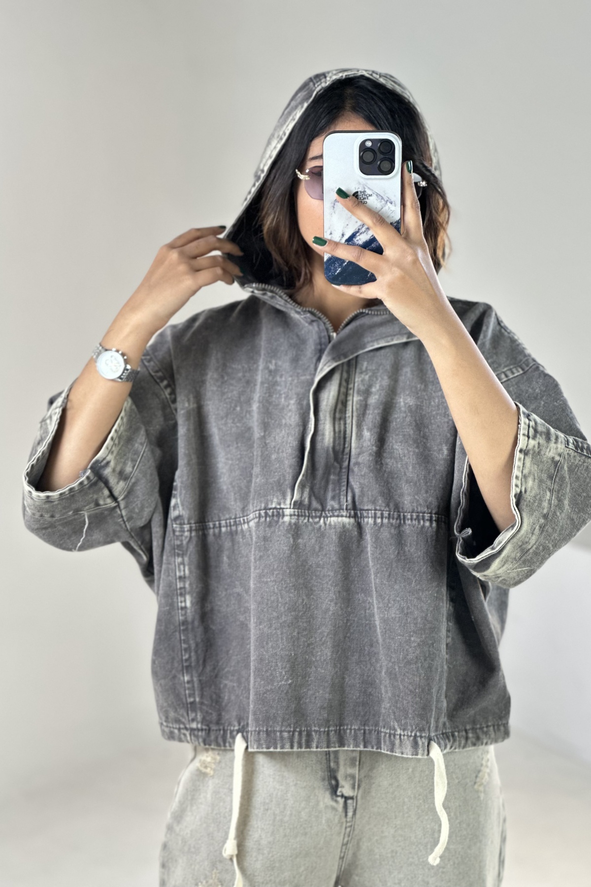 کت کتان نیم زیپ (9336)