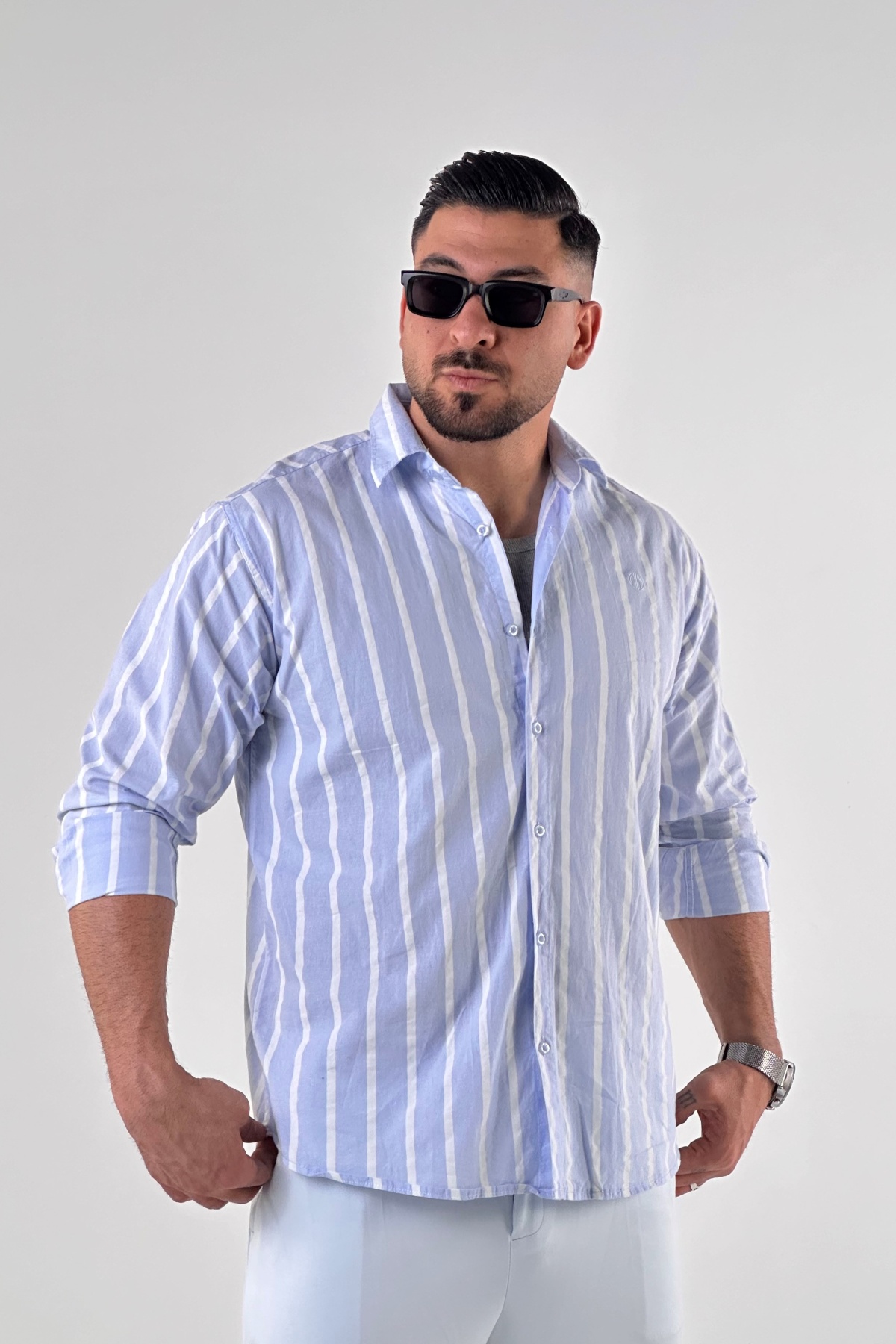 پیراهن راه راه درشت  (9196)