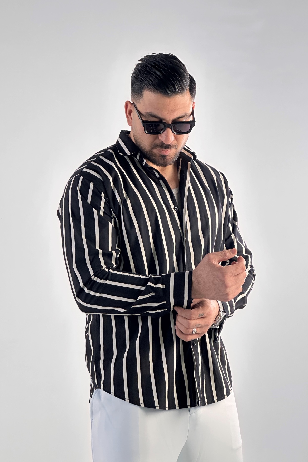 پیراهن راه راه درشت  (9196)