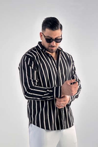 پیراهن راه راه درشت  (9196)