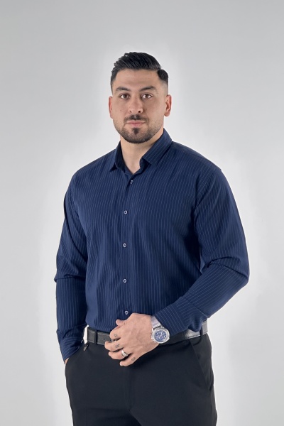 پیراهن راه راه ریز  (9203)